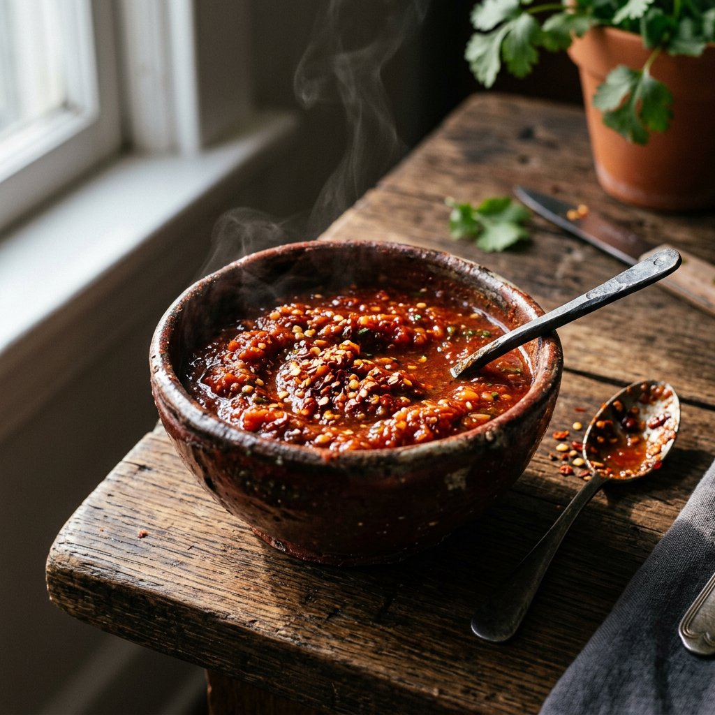Ruby's Spicy Salsa — fire-roasted chile